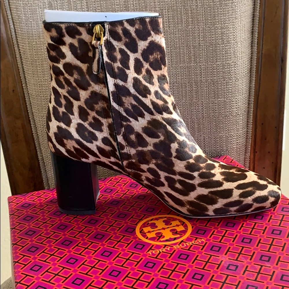 Tory Burch Brooke Haircalf Bootie Leopard